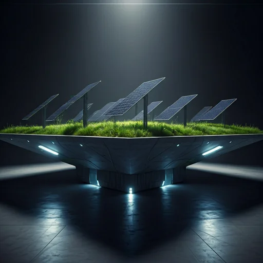 Futuristic concrete structural foundation