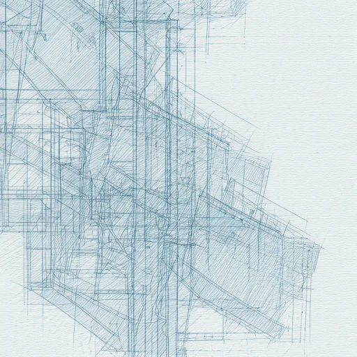 Abstract close up of industrial blueprints